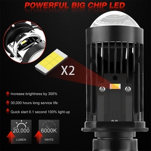 Phare de projecteur Super Bright 12V 55W Bi LED avec lentille Canbus 6000K blanc pour VW Mini C Class Touring pilote externe - Product Image 2