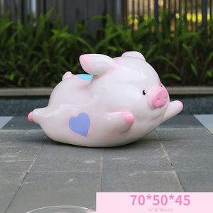 Estatua de Cerdo Rosa de Resina Ecológica Personalizada, Escultura de Animal Adorable Hecha a Mano para Decoración de Exteriores - Product Image 5