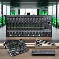 Console de mixage analogique multicanal professionnelle, mélangeur d'égalisation à effet de réverbération numérique multifonctionnel