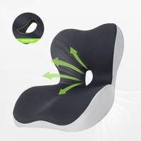 Coussin Orthopédique Premium en Mousse à Mémoire de Forme, Antistatique, Matelassé et Respirant pour Voiture et Bureau, Soutien Dorsal