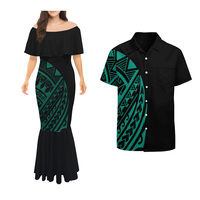 Robes de bal décontractées pour femmes, élégante robe polynésienne sexy à épaules dénudées, robe sirène sur mesure, chemises hawaïennes boutonnées