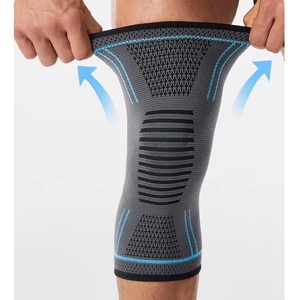 <span class=keywords><strong>Genouillère</strong></span> de sport tricotée en gros, manchon de compression antidérapant en silicone pour la récupération du <span class=keywords><strong>ménisque</strong></span> et du ligament croisé antérieur, course à pied et fitness - Product Image 2