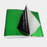Tapis insonorisant pour voiture vert en caoutchouc butyle et feuille d'aluminium anti-vibration et anti-bruit