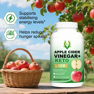 Custom Label Apple Cider Vinegar Capsules with Vitamin C Promotes Feeling of Fullness Apple Cider Vinegar Capsules - Product Image 6