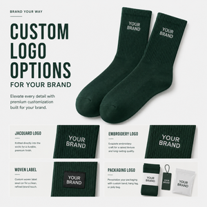 Chaussettes en coton et bambou pour homme, logo personnalisé, col rond, vente en gros, chaussettes blanches, usage quotidien, confortables et respirantes. - Product Image 4