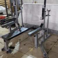 Rack de musculation pliable pour développé couché et squat, structure de compétition robuste pour salle de sport commerciale, pour l'entraînement de force