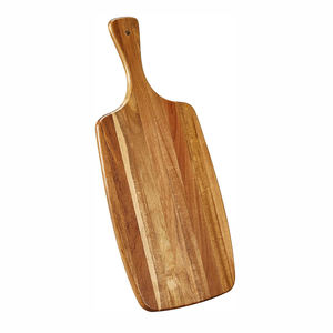 Bloques de cortar de madera maciza de Acacia orgánica personalizados, tablas de cortar de charcutería de madera, tabla de cortar de madera con mango - Product Image 1