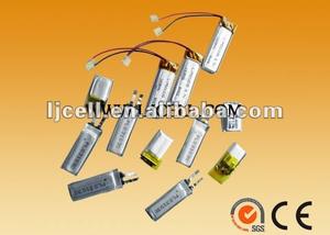 Li-Polymer smallest 3.7V battery 50-2000mAh (dimension: 3*10*30mm/4*10*20mm/4.5*12*25mm)) - Product Image 2