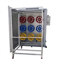 Kit complet de peinture électrostatique pour petites pièces métalliques avec ventilateur d'extraction pour cabine de peinture et four de séchage