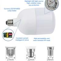 Bombillas LED Residenciales, Lámparas, Focos de 3W, 5W, 7W, 9W, 12W, 15W, 20W, 30W, 40W, 50W, E27, B22, Materia Prima para Bombillas LED