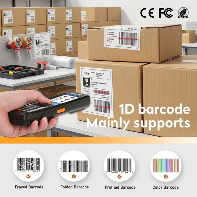 JR RF6000 Series 2D Data Collector Wireless Barcode Reader Long Range Storage Scanner Warehouse Logistics
