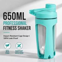 Bouteille d'eau de sport écologique en Tritan, 650 ml, anti-fuite, avec couvercle à vis, résistante à l'eau bouillante, pour adultes, idéale pour la gym et le camping – Offre Spéciale
