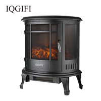 Cheminée électrique IQGIFI, poêle chauffant autonome, 1500W, construction métallique, thermostat réglable, télécommande, protection contre la surchauffe