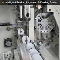 Machine automatique compacte à prix abordable pour la fabrication de rouleaux de papier toilette, avec emballage en feuille et commande PLC, offrant des performances stables