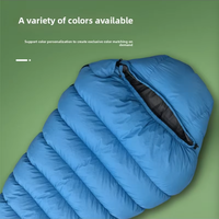 Sac de couchage confortable de type momie en nylon blanc 90% pour adultes, camping en plein air, portable, chaud, hiver, ultraléger, par temps froid