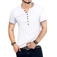 T-shirt décontracté à manches courtes en tricot de haute qualité pour homme, coupe ajustée, mode estivale