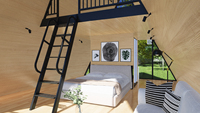 CDPH-Contenedor de lujo moderno de 2 plantas, casa prefabricada, casa prefabricada, edificios pequeños, casa triangular lista para enviar