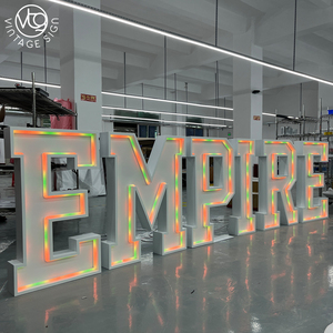 Letras de Neón Decorativas <span class=keywords><strong>para</strong></span> Eventos, Alquiler de Letras LED Grandes, Letras Metálicas Grandes con Luces en Venta - Product Image 2