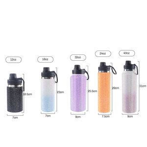 Rhinestone <span class=keywords><strong>Bling</strong></span> 32 oz Bouteille d'eau isolée Bouteille d'eau de voyage avec couvercle à bec de paille et bouchon à vis - Product Image 5