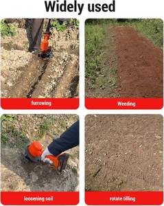 Mini motoculteur électrique sans fil 21V 4 pouces <span class=keywords><strong>outil</strong></span> de jardinage à main 235RPM avec 4 rangées de dents rallonge - Product Image 6