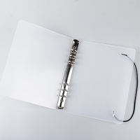 Carpeta de Anillas Transparente Esmerilada de PP, 6 Anillas, A5, A6, A7, Hojas Sueltas, para Regalo, Cuaderno, Carpeta de Archivos, para Negocios