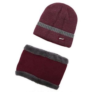 <span class=keywords><strong>MIO</strong></span> Gorro de punto de invierno para hombre y conjunto de protección para el cuello actividad al aire libre grueso cálido gorro de punto a prueba de viento piel dentro de la bufanda conjunto de sombrero - Product Image 2
