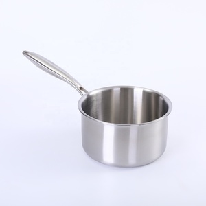 Klassisches Design Edelstahl Kochgeschirrset Dreifach kleiner Topf Milch topf Metall griff Kompatibel für Gasherd Elektro - Product Image 4