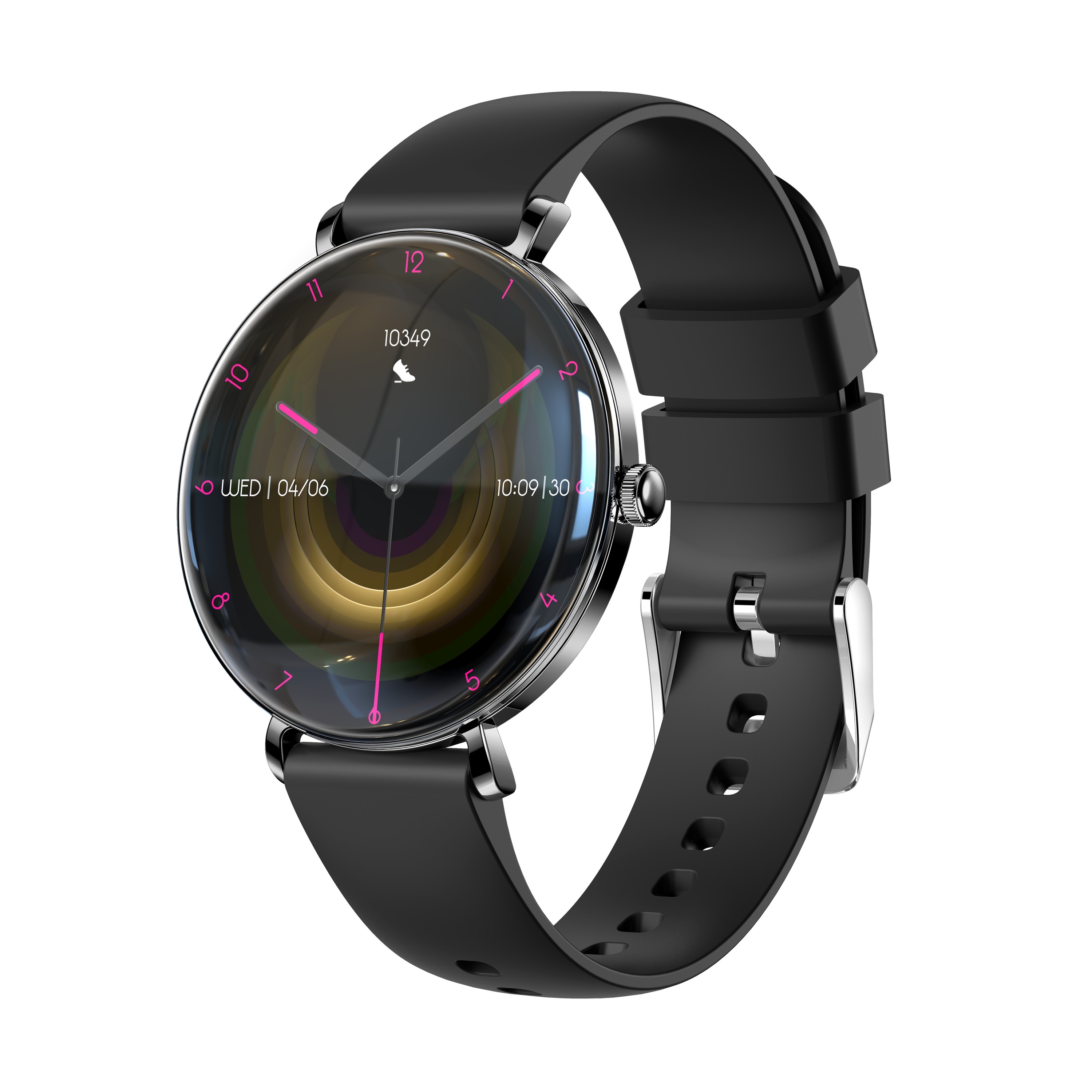 Correa de reloj negra+silicona