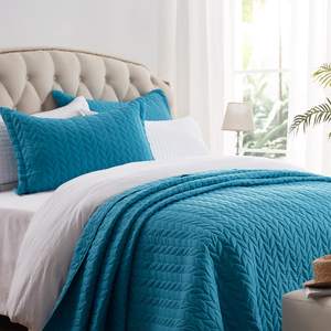 Hinese-<span class=keywords><strong>colchas</strong></span> acolchadas <span class=keywords><strong>de</strong></span> mezcla <span class=keywords><strong>de</strong></span> poliéster, ropa <span class=keywords><strong>de</strong></span> <span class=keywords><strong>cama</strong></span> ligera y resistente al agua, tamaño king White - Product Image 5