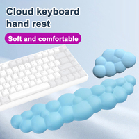 Support de clavier en forme de nuage mignon, tapis de bureau créatif pour filles, antidérapant, en silicone et mousse à mémoire de forme, doux et confortable, grande taille, pour le poignet