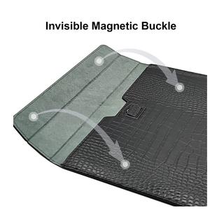 Pu cuir rabat Style étui sac pochette pour ordinateur portable pour <span class=keywords><strong>Macbook</strong></span> <span class=keywords><strong>Air</strong></span> 13.6 pouces 2024 2023 <span class=keywords><strong>2022</strong></span> Crocodile Grain couverture pour ordinateur portable - Product Image 3