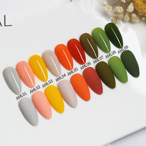 AML-Kit de esmaltes de uñas, laca de <span class=keywords><strong>Gel</strong></span> con acabado mate y brillante, en colores verde, naranja, rojo y rosa - Product Image 3