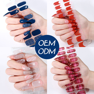 Nouveau hiver flocons <span class=keywords><strong>de</strong></span> neige brillant paillettes <span class=keywords><strong>français</strong></span> ongles pointe Gel Nail Art enveloppes Gel bandes UV lumière cuit semi durci Gel ongles autocollants - Product Image 3