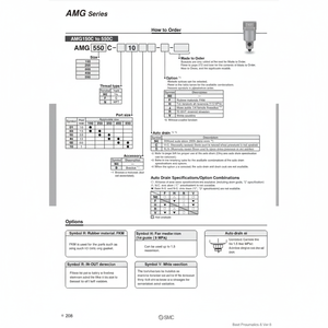 เครื่องกรองอากาศแบบนิวเมติก SMC AMG350C-03B เครื่องแยกน้ำ - Product Image 1