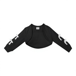 Bolero de punto acanalado para niños con lazo, manga larga, chaqueta corta, 3 años, buena calidad, para niños, Bohopanna - Product Image 4