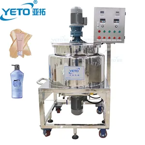 YETO 50L 100L 200L Homogenizer Mixer Equipment Skin Care Cosmetic Production Mixing Tank Homogenizing cosmetic machine mixer