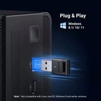 USB UGREEN Bluetooth Dongle Adaptörü BT 6.0 PC Bluetooth Alıcısı ve Vericisi Windows 11/10/8.1 için Müzik Ses Alıcısı