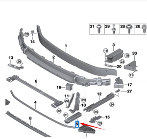 51117301588, el soporte de la barra delantera derecha es adecuado para el BMW <span class=keywords><strong>MINI</strong></span> F55 F56 - Product Image 4