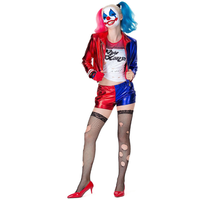 Vêtements pour femmes Uniforme sexy Ensemble complet de vêtements de carnaval Movie Suicide Squad Harley Quinn Costume