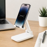 Support de téléphone pliable personnalisé avec logo, support de bureau réglable pour mobile, cadeau promotionnel en gros