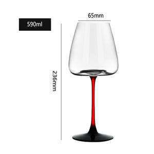 Gobelet en verre de cristal de luxe de haute qualité fait à la main <span class=keywords><strong>Bourgogne</strong></span> Bordeaux Verre à <span class=keywords><strong>vin</strong></span> rouge et à champagne avec fond noir - Product Image 5