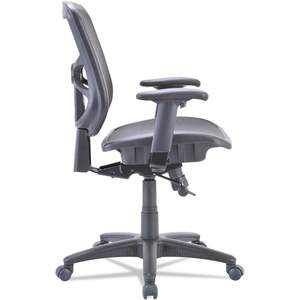 Silla Giratoria/Inclinable Alera ALE Serie Elusion con Respaldo Medio de Malla Transpirable, Color Negro, con Reposacabezas Ajustable para Oficina, Hogar u Hospital - Product Image 5