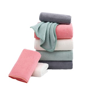 Ensemble de serviettes de bain en microfibre corail 35x75cm 70x140cm Couleur unie Doux Absorbant Coffret cadeau Scellé sous vide - Product Image 3