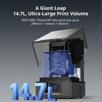 Impresora 3D de Resina LCD Anycubic Photon Mono M7 Max, 13.6" 7K 14.7L, Gran Volumen de Impresión, Impresión Rápida, Reciclaje Automático