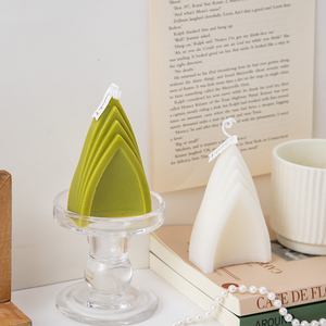 Bougie parfumée blanche de pilier géométrique de décoration de cadeau de mariage - Product Image 2