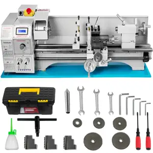 Benchtop girando mini torno de metal manual, torno em estoque 1100w, torno 220x600mm, ue/eua