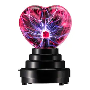 Fabrika toptan özelleştirme yaratıcı hediyeler kalp şekli siyah Mini sihirli küre ışık İnanılmaz plazma topu