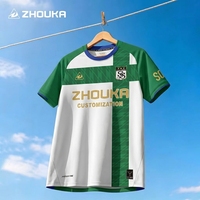 Uniforme de Fútbol Jacquard Directo de Fábrica, Venta al Por Mayor, Sublimado, Poliéster Transpirable, Secado Rápido, Camiseta de Fútbol para Hombre
