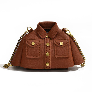 Bolso de Mano Mini con Diseño de Chaqueta para Mujer, Bolso Bandolera Pequeño para Niñas, Mini Bolso de Hombro Infantil - Product Image 3