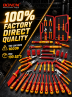 Ensemble d'outils isolés VDE 1000V personnalisés en usine, kit d'outils d'isolation pour électriciens OEM ODM, MOQ 100 ensembles